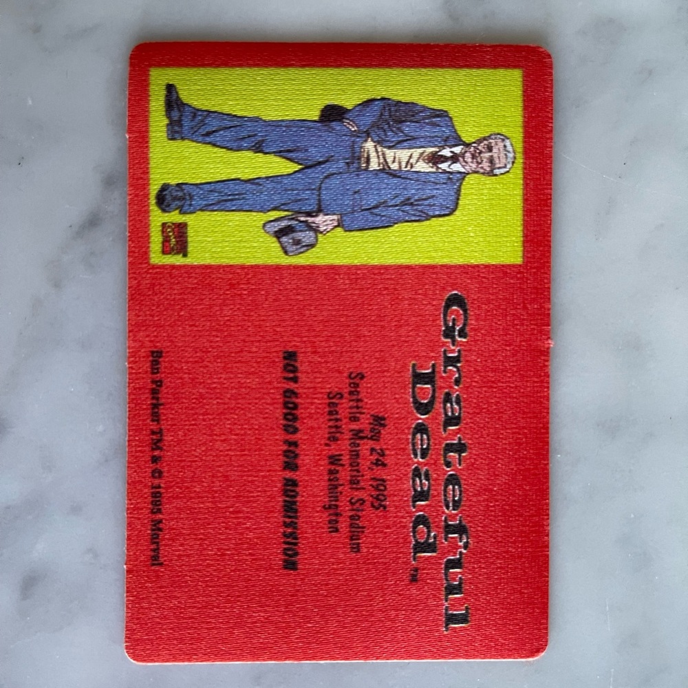 Original Grateful Dead Backstage Pass Marvel Series Ben Parker - 5/24/1995
